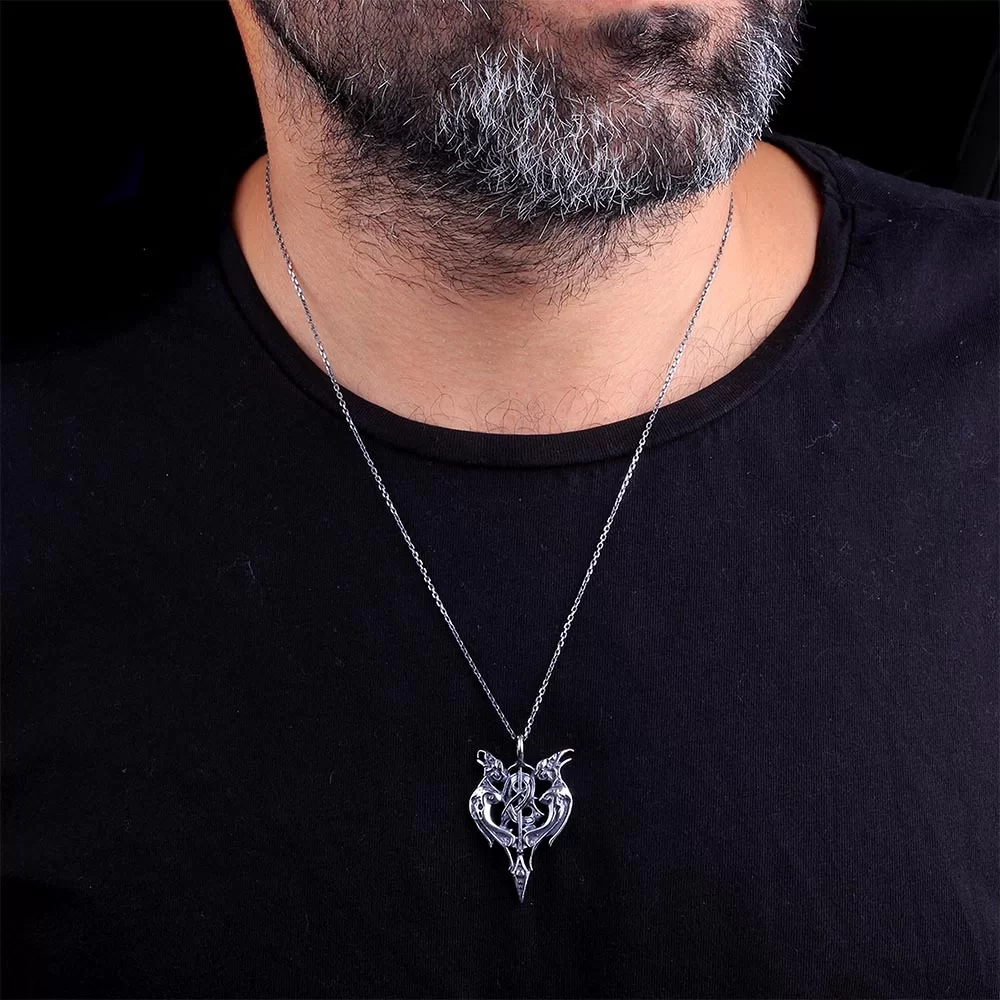 925 Ayar Gümüş Baykuş, Tanrıça, Hilal, Viking Erkek Kolye