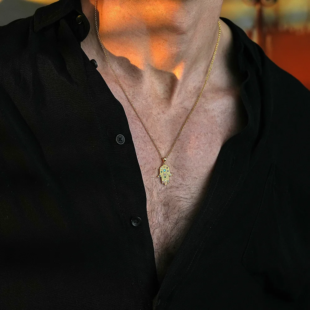 925 Ayar Gümüş Fatma Ananın Eli Unısex Kolye