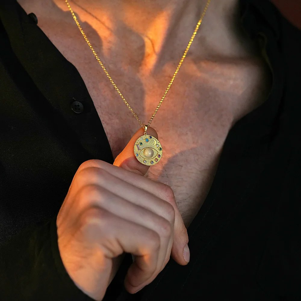 925 Ayar Gümüş Galaksi Unısex Kolye