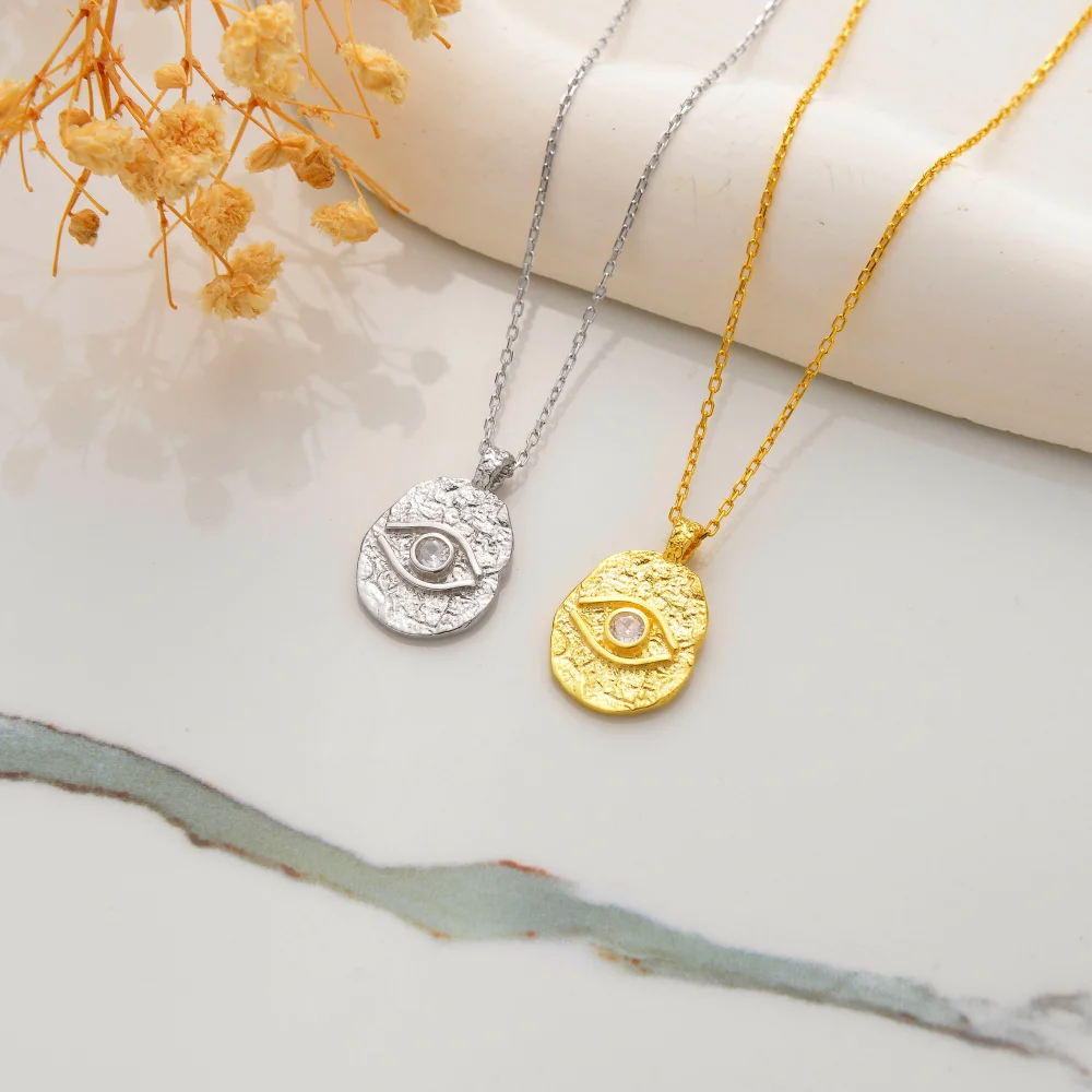 925 Ayar Gümüş Koruma Sembolü Göz Kolye