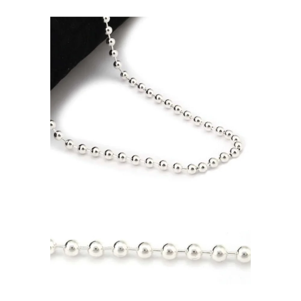 925 Ayar Gümüş Unisex Tırnak Makası Model Gümüş Top Zincir 4 Mm