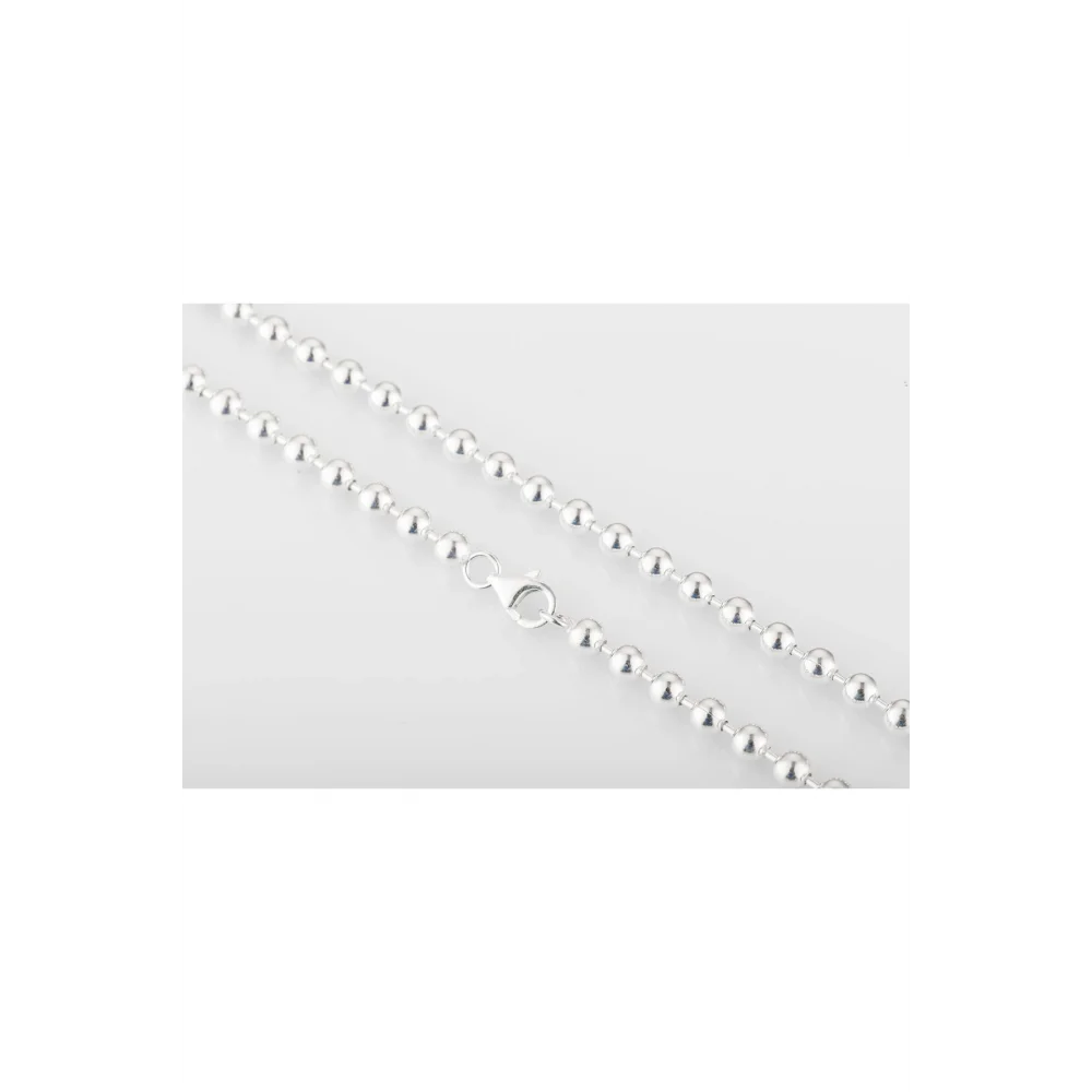 925 Ayar Gümüş Unisex Tırnak Makası Model Gümüş Top Zincir 4 Mm