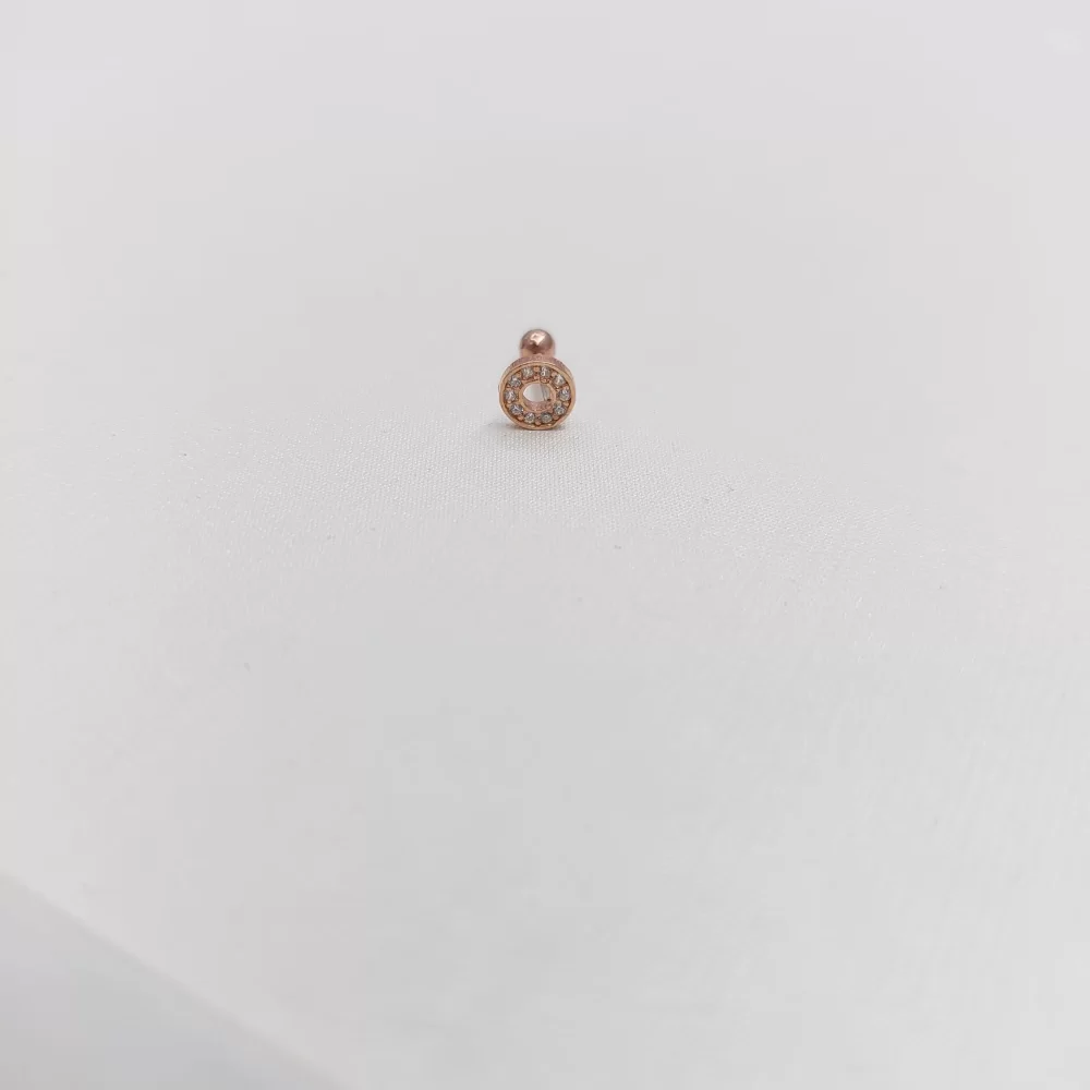 925 Ayar Taşlı Minimal Tragus Piercing