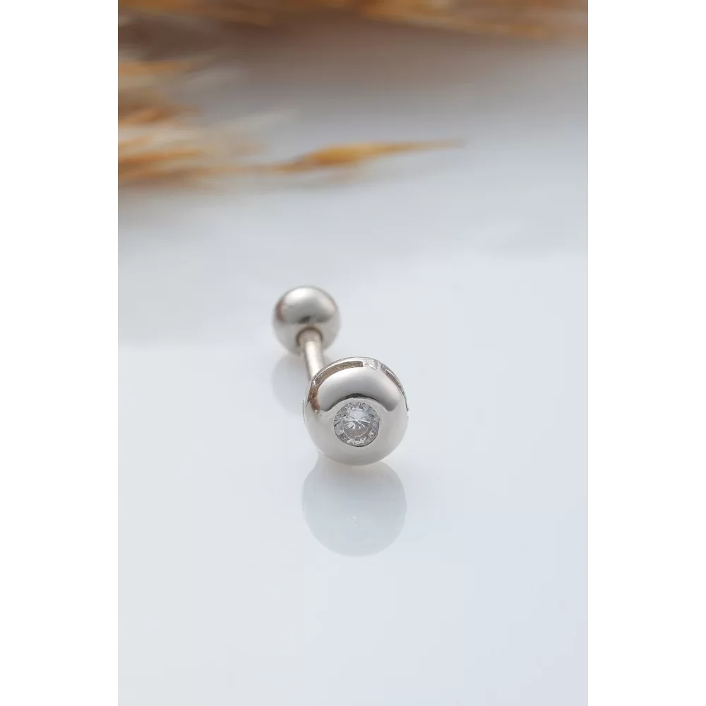 925 Ayar Taşlı Minimal Tragus Piercing