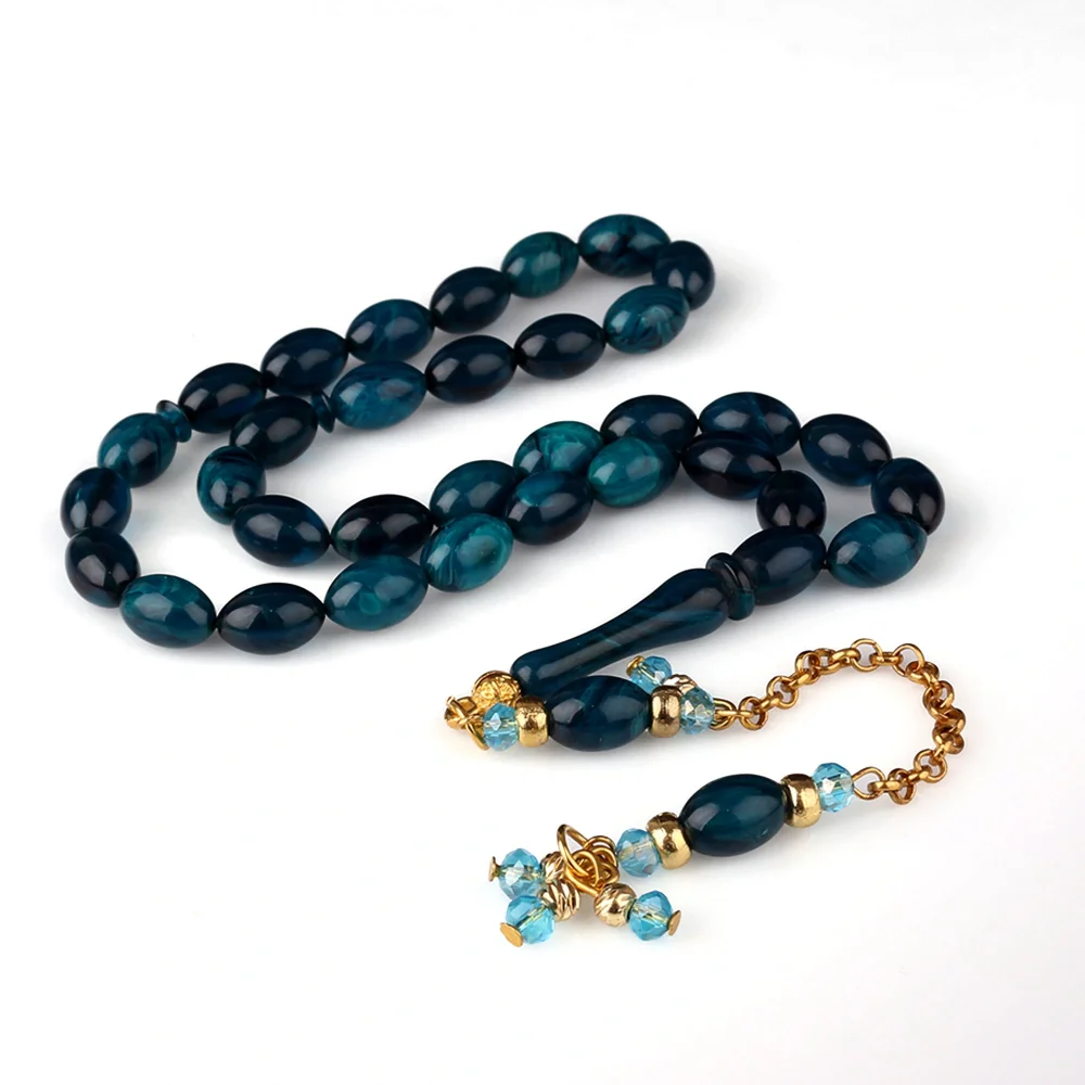 Alpaga Püsküllü Hareli Model Sıkma Kehribar Tesbih