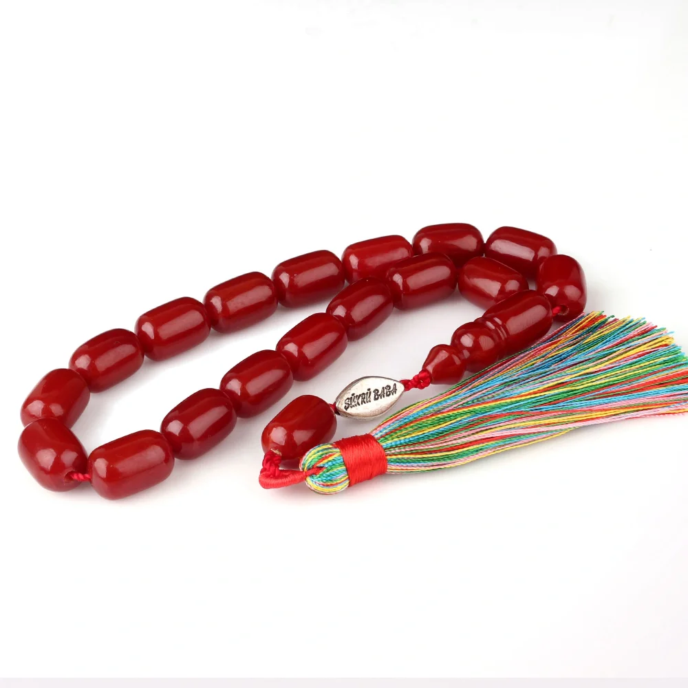 Efe Model Sistemli Püsküllü Sıkma Kehribar Tesbih