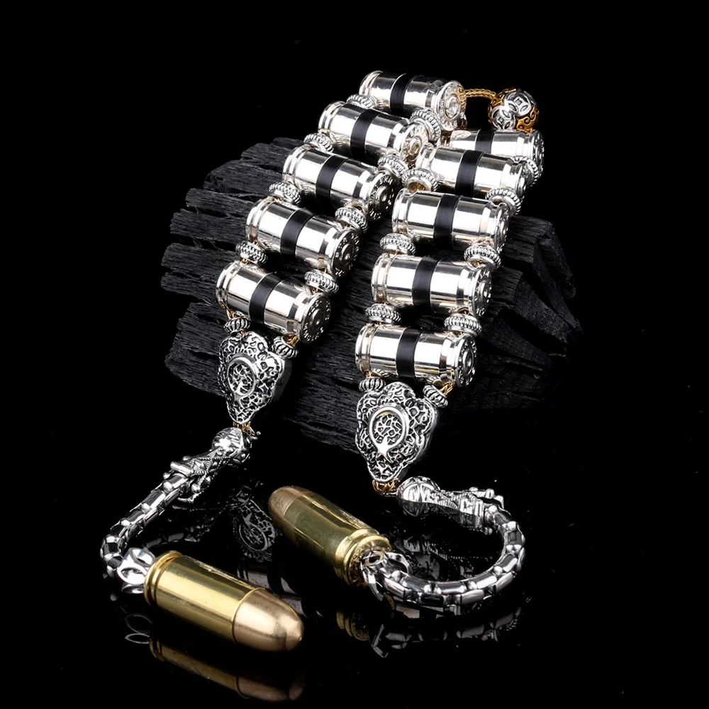 Special Design Mermi Tasarım 10 Adetli Alpaka Metal Zaza Tesbih