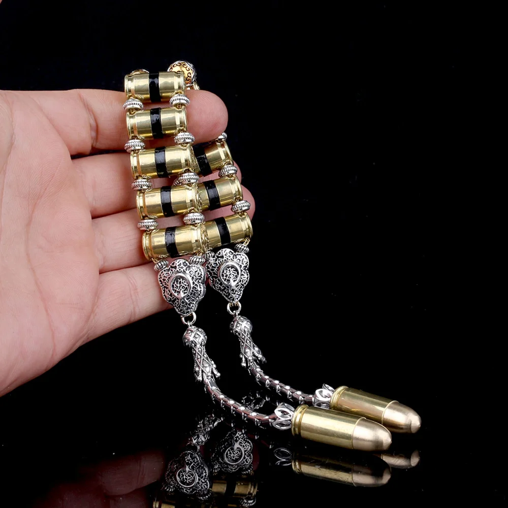 Special Design Mermi Tasarım 10 Adetli Alpaka Metal Zaza Tesbih