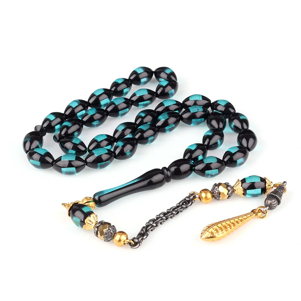 Sürmeli Model Alpaga Metal Püsküllü Ateş Kehribar Tesbih