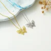 925 Ayar Gümüş Zarif Kelebek Kolye