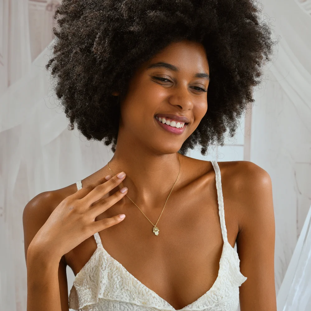 925 Ayar Gümüş Fatma’nın Eli Kolye