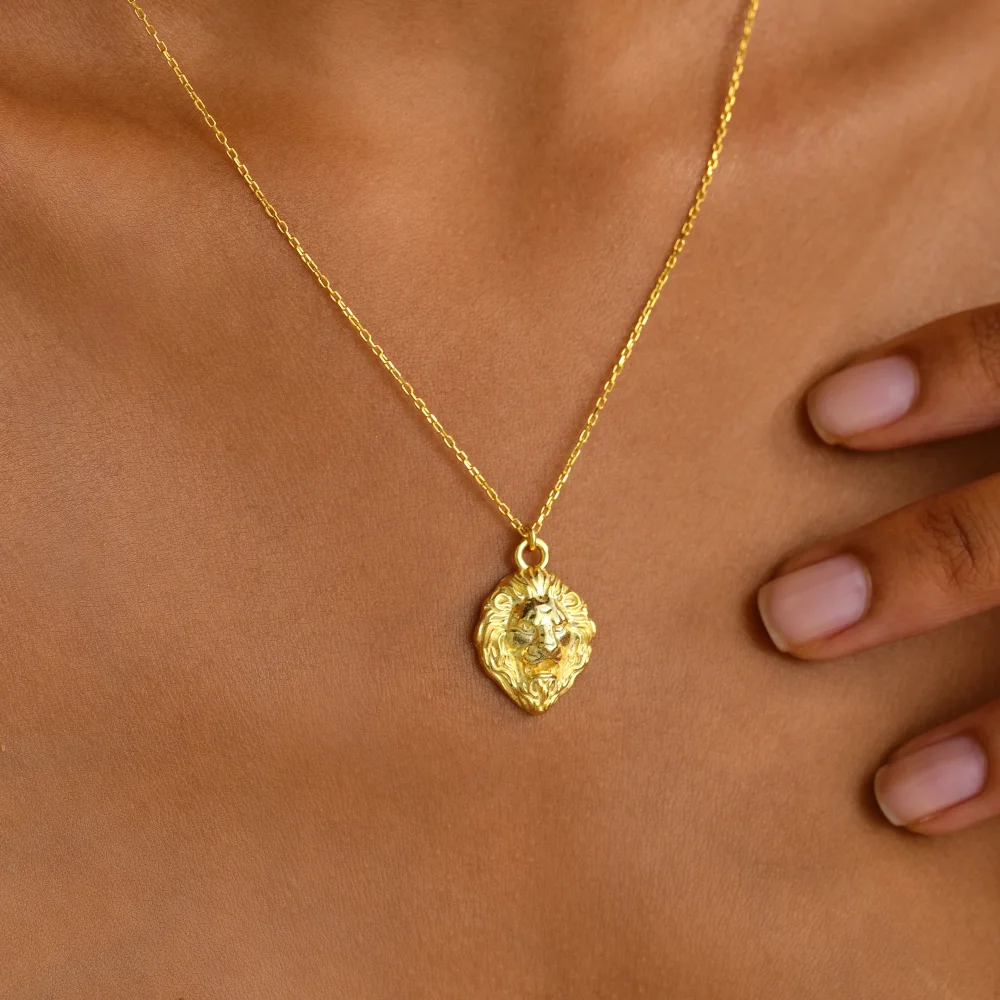 925 Ayar Gümüş Güç ve Cesaret Sembolü Aslan Kolye