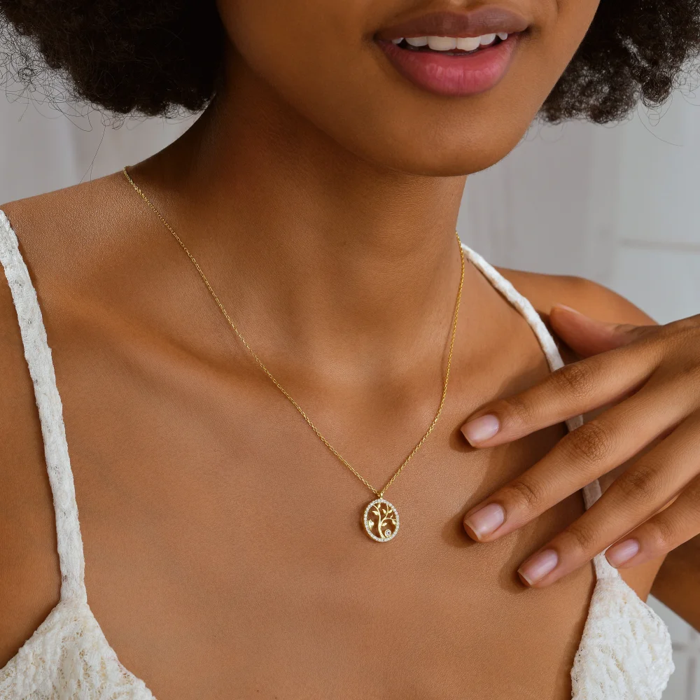 925 Ayar Gümüş Hayat Ağacı Kolye