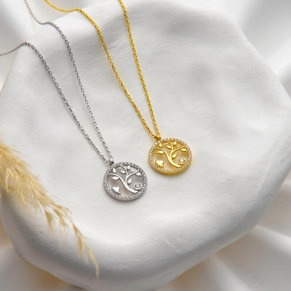 925 Ayar Gümüş Hayat Ağacı Kolye