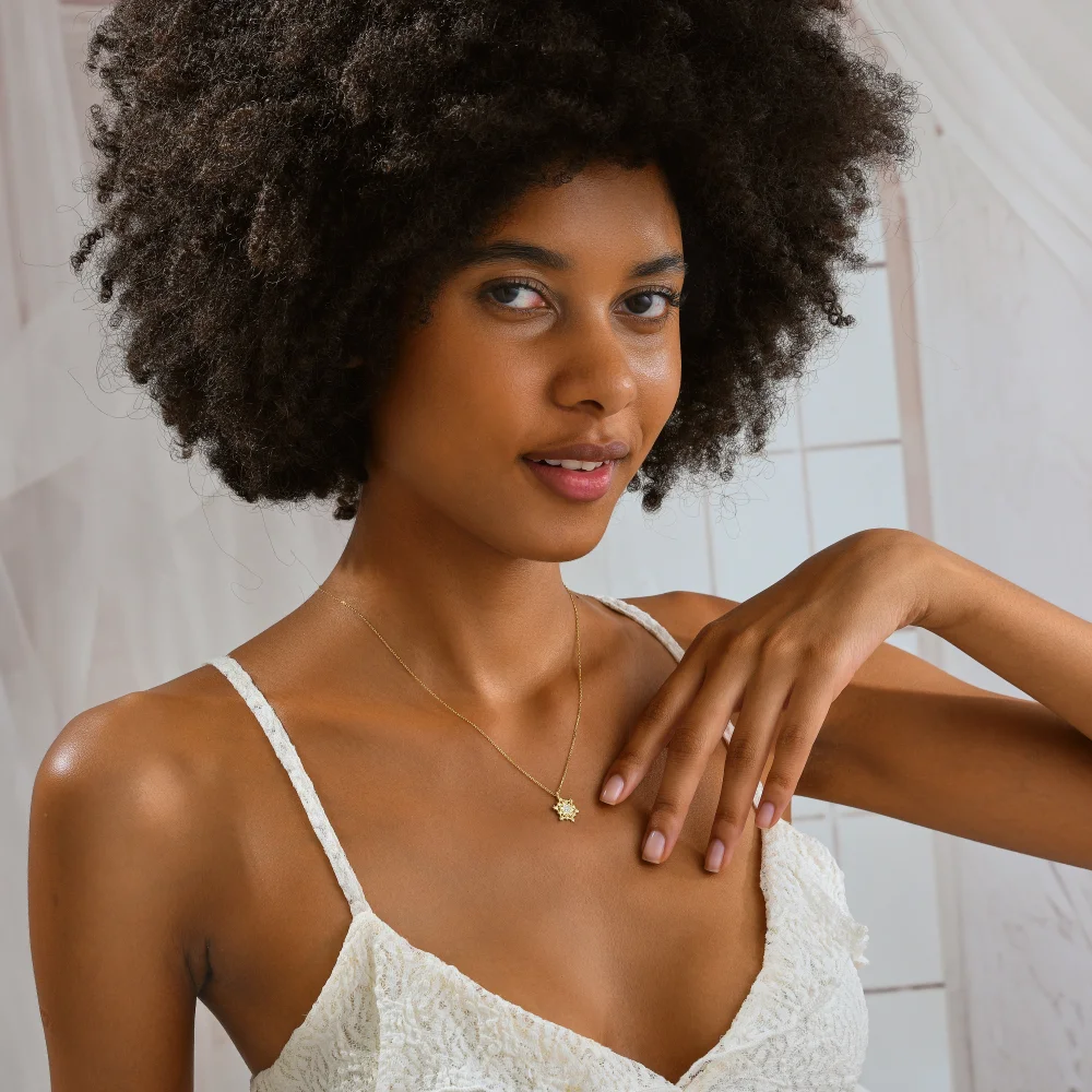 925 Ayar Gümüş Işık Yolu Yıldızı Kadın Kolyesi