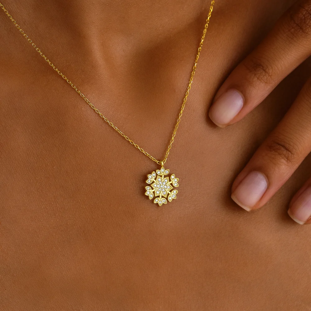 925 Ayar Gümüş Kışın Işığı Sembolü Kartanesi Kolye