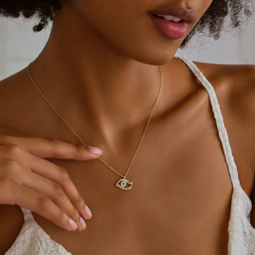 925 Ayar Gümüş Koruyucu Nazar Kolye