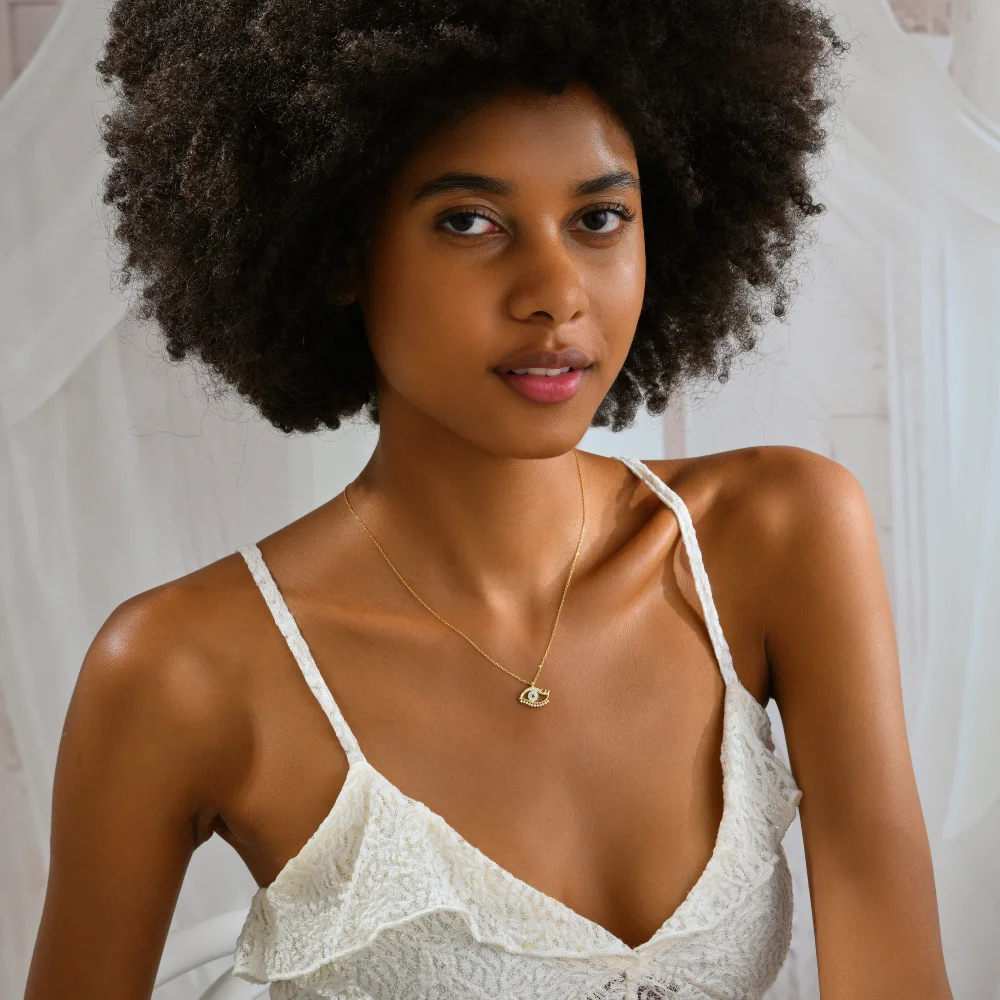 925 Ayar Gümüş Koruyucu Nazar Kolye