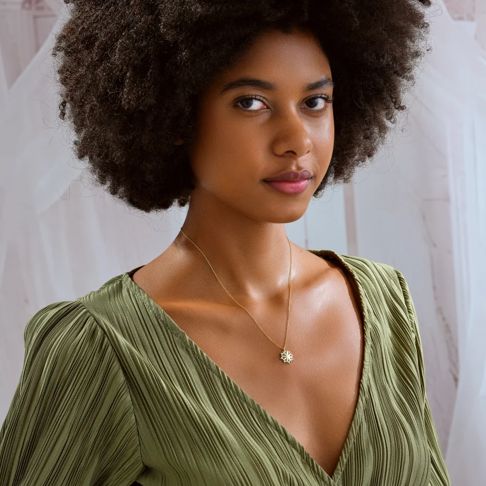 925 Ayar Gümüş Kutup Yıldızı Kolye