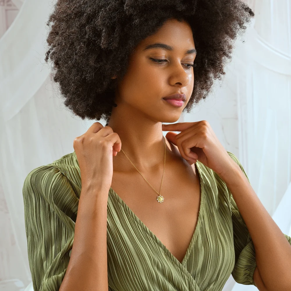 925 Ayar Gümüş Kutup Yıldızı Kolye