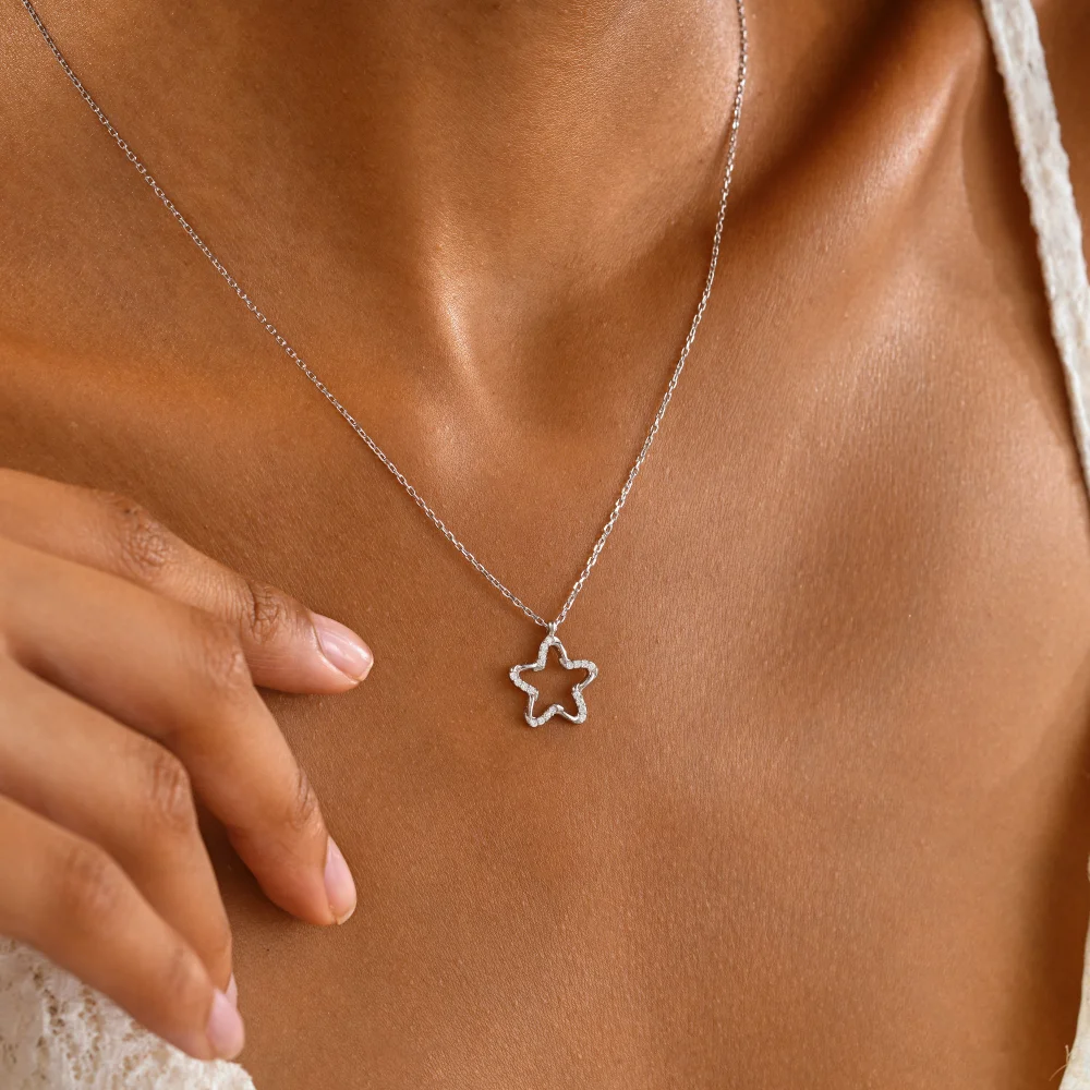 925 Ayar Gümüş Şans Yıldızı Kolye