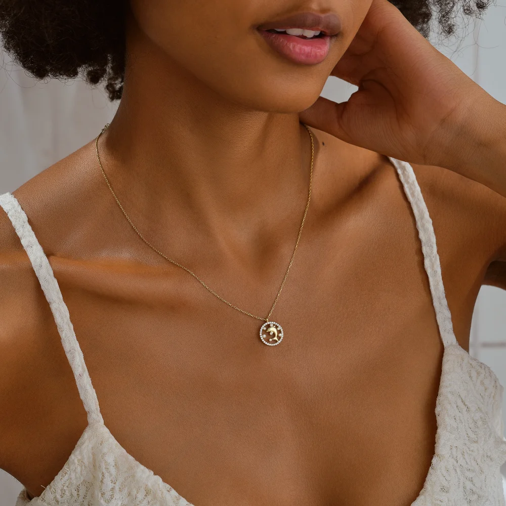 925 Ayar Gümüş Sevgi ve Huzur Simgesi Yunus Kolye