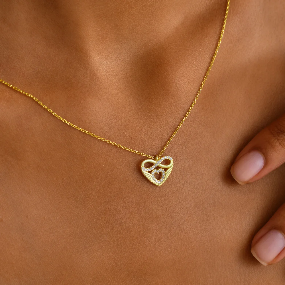 925 Ayar Gümüş Sonsuz Aşk Kolye