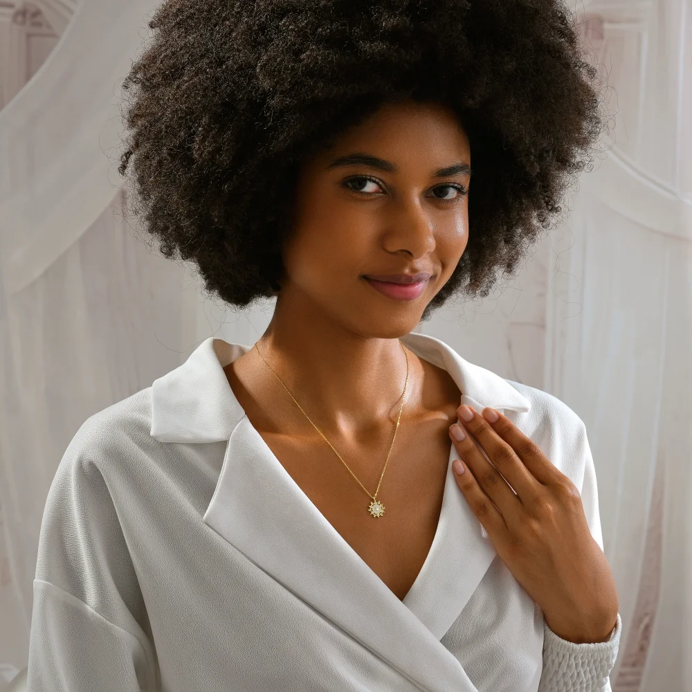 925 Ayar Gümüş Taşlı Zarif Kutup Yıldızı Kolye