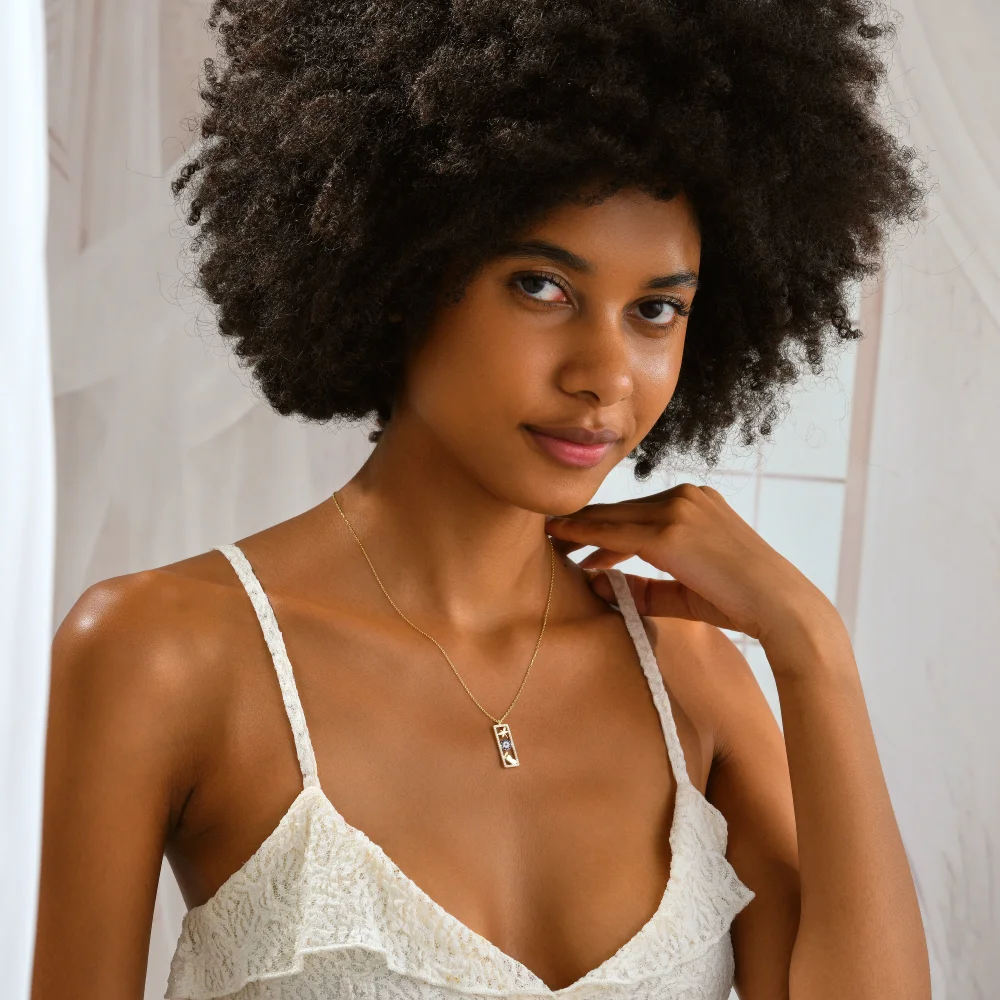 925 Ayar Gümüş Yusufçuk ve Nazar Boncuğu Bebek Ayağı Kolye