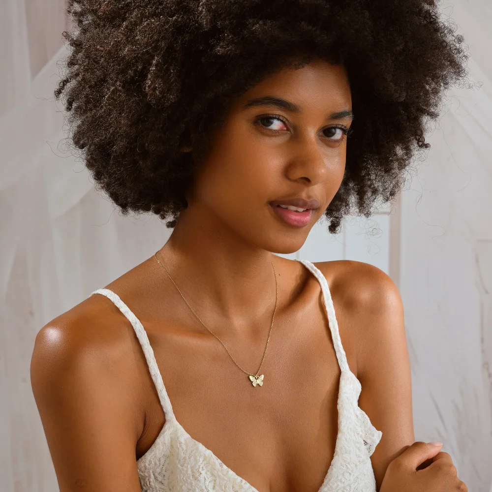 925 Ayar Gümüş Zarif Kelebek Kolye