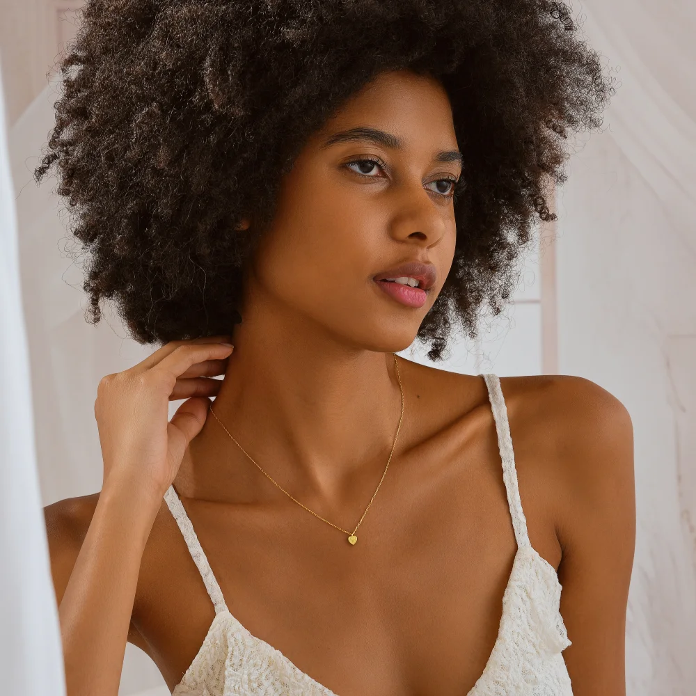 925 Ayar Gümüş Zarif Mini Kalp Kolye