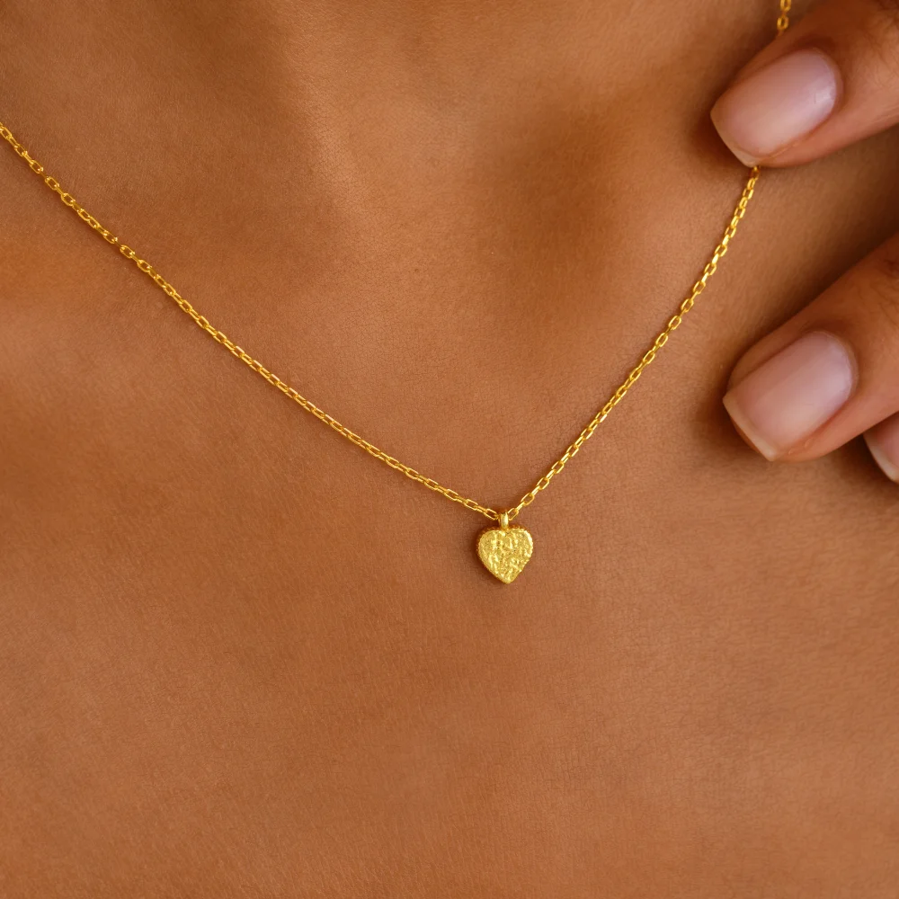 925 Ayar Gümüş Zarif Mini Kalp Kolye