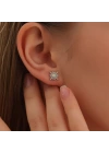 925 Ayar Gümüş Opal Taşlı Kutup Yıldızı Küpe Silver