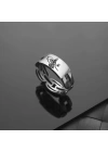 925 Ayar Gümüş Zincir Motifli Üstü Kişiselleştirilebilir Erkek Yüzüğü