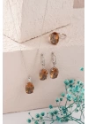 925 Ayar Gümüş Baget Zultanite Taşlı Set - Silver