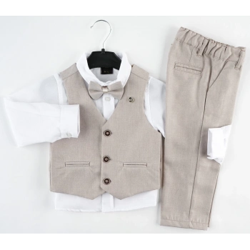 3 DÜĞME ROZETLİ YELEKLİ TAKIM 3LÜ