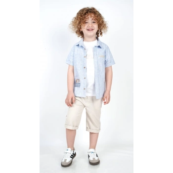 E,F NAKIŞLI KISA KOL GÖMLEK