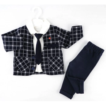 EKOSELİ KIRAVATLI CEKET 3 LÜ TAKIM