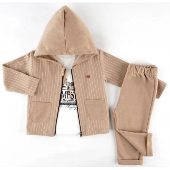 KAPŞONLU FERMUARLI CEKET 3 LÜ TAKIM