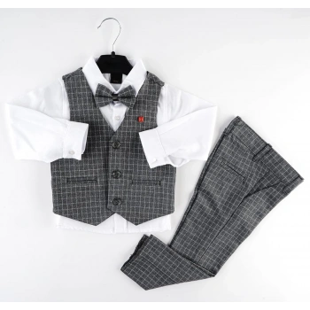 KARELİ YELEK ROZETLİ 3 DÜĞME