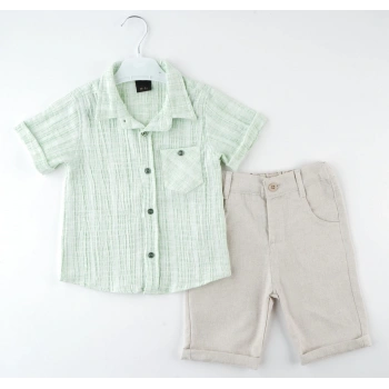 LİKRALI CEPLİ GÖMLEK 2 Lİ TAKIM KISA KOL