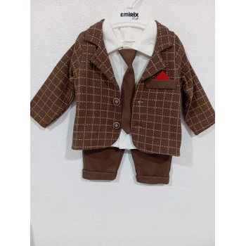 MENDİL KIRAVATLI CEKET 3 LÜ TAKIM