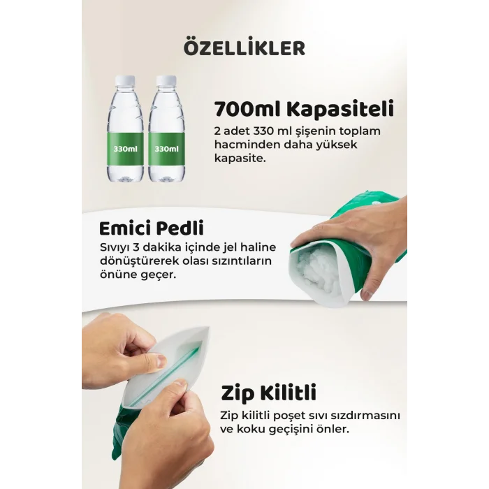 Taşınabilir lazımlık Pisuvar 10 Adet idrar Torbası Seyahat Emici Pedli Portatif Katlanabilir Tuvalet