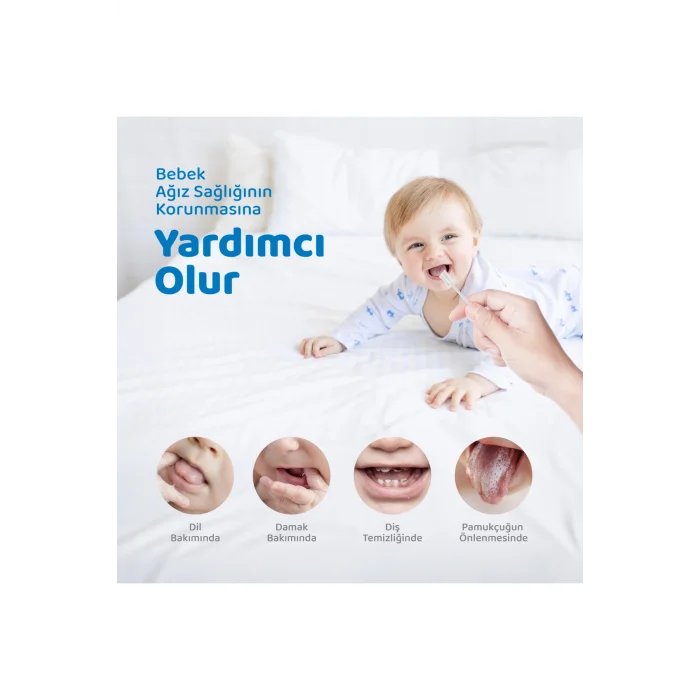 Bebek Agız Temizleme Çubuğu, 25 Adet, Yenidoğan Dil Pamukçuk Temizleyici
