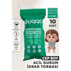 Taşınabilir lazımlık Pisuvar 10 Adet idrar Torbası Seyahat Emici Pedli Portatif Katlanabilir Tuvalet
