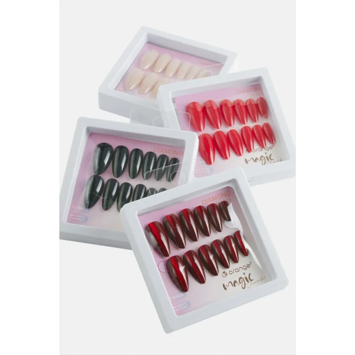 Orange Kedi Gözlü Takma Tırnak