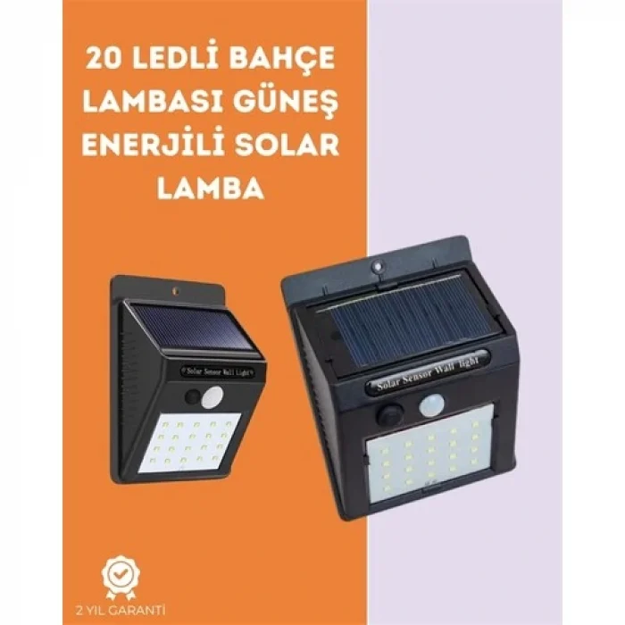 Buğz Kablosuz Solar LED Lamba | Bahçe, Veranda, Merdiven Işığı, Otomatik Aç-Kapa Sensörlü