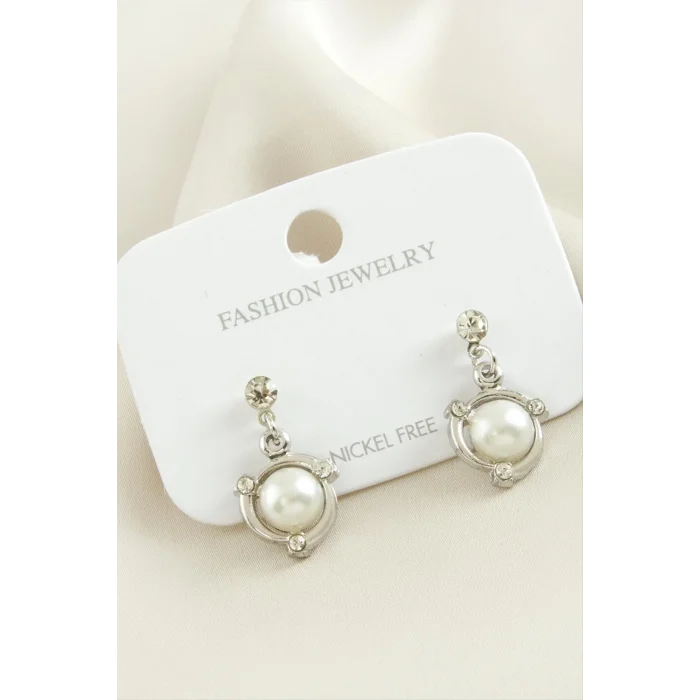 Halka Metal İnci Küpe