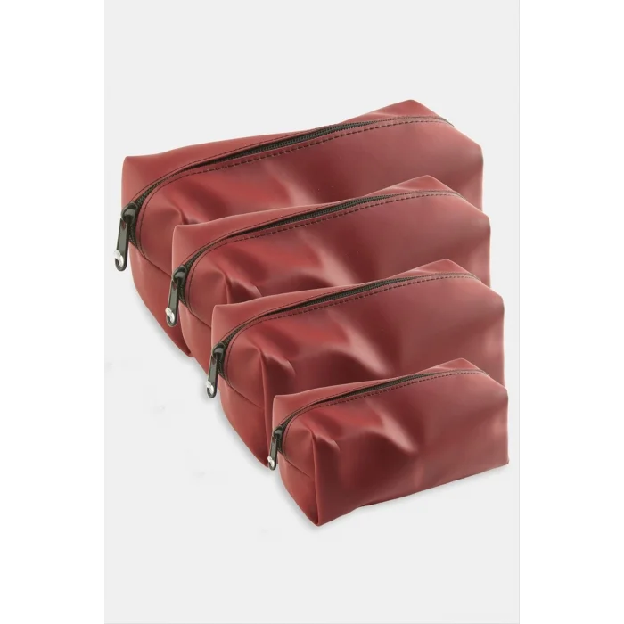 4 Adet El Tutmalı Makyaj Çantası