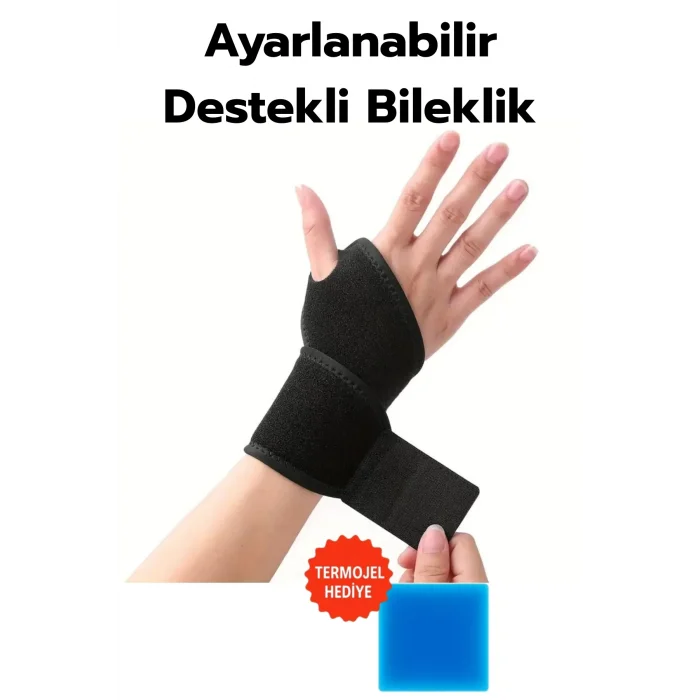 Ayarlanabilir Destekli Kadın erkek El Bilekliği Sağ Sol El Uyumlu, Spor Ve Günlük Kullanıma Uygun